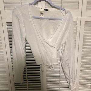 White wrap shirt